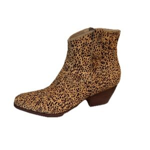 Animal Print Pony hair Western Boots - Size 10